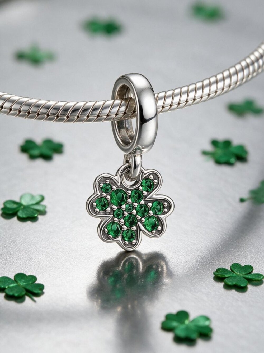 Four Leaf Clover Dangle Charm